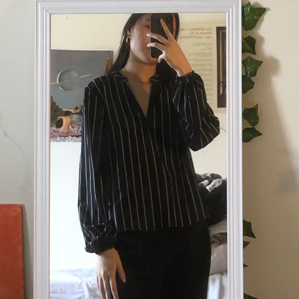Black Stripped Blouse